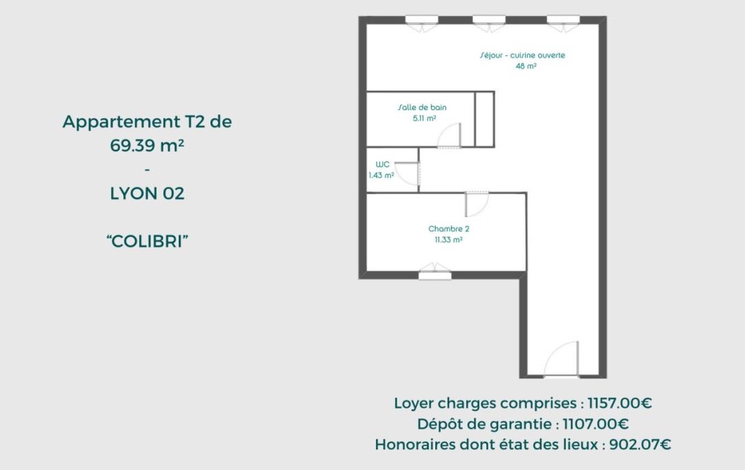 Annonces CROIXROUSSE : Apartment | LYON (69002) | 69 m2 | 1 157 € 