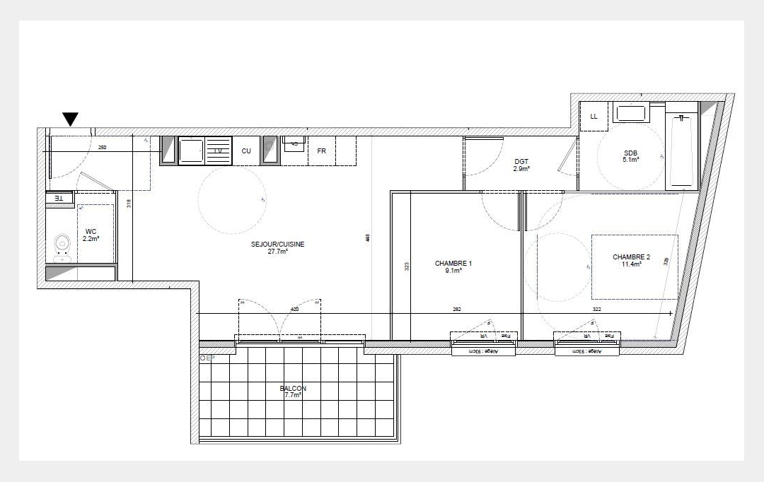 Annonces CROIXROUSSE : Appartement | ECULLY (69130) | 58 m2 | 309 000 € 